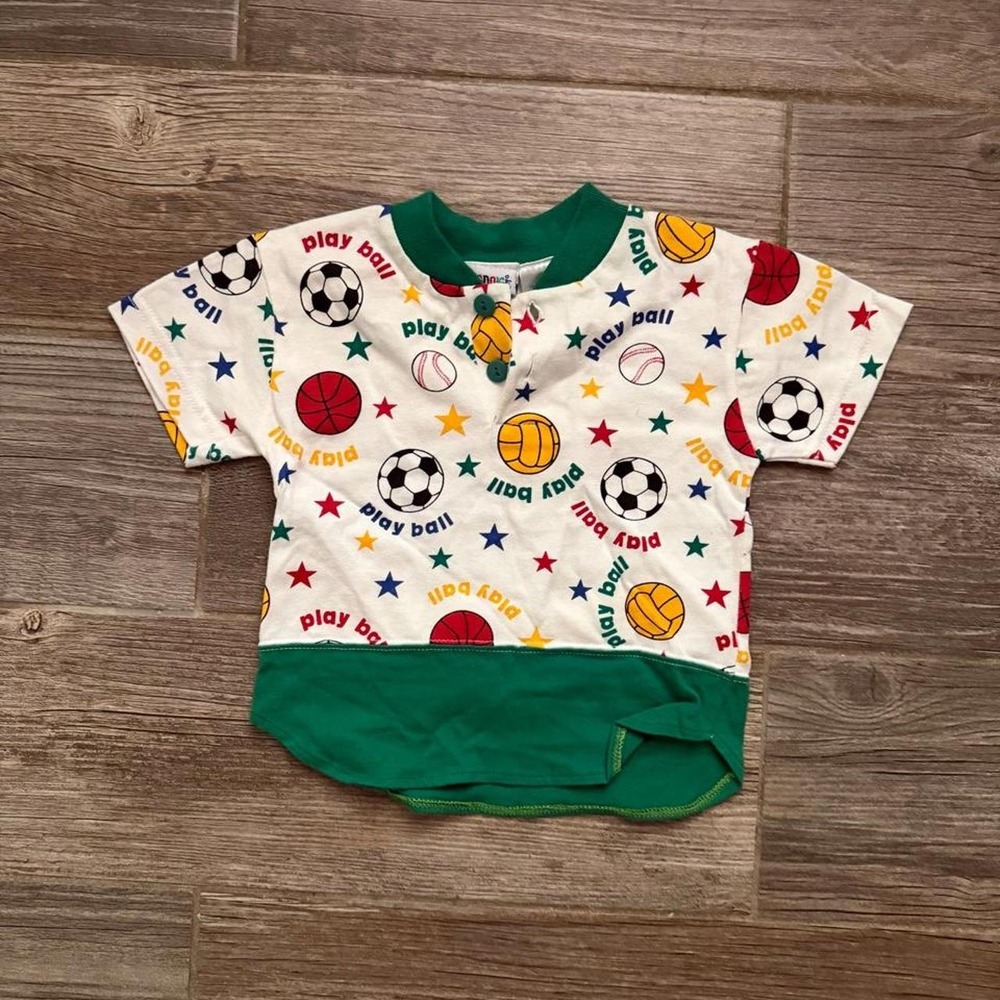 Vintage Okie dokie Baby Boy play ball sports T-Shirt size 18 months